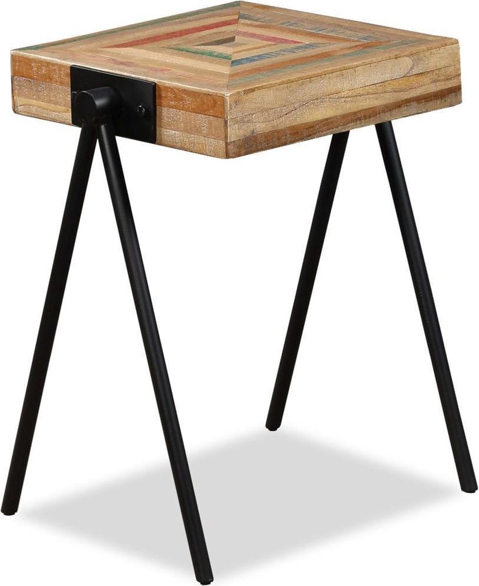 Sidetable Antiek Bruin Hout (Incl 3d Klok) / woonkamer tafel