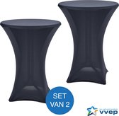 Statafelrok Style - Set van 2 - Ø 85 cm - Antraciet