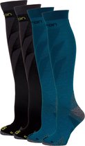 Salomon Access  Wintersportsokken - Maat 45-47 - Mannen - aqua/zwart/grijs