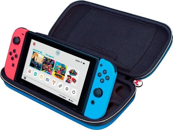 Game Traveler Nintendo Switch Case - Consolehoes - Super Mario - Blauw