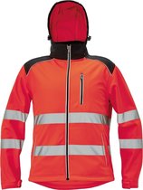 Knoxfield Signalisatie softshell jack HV fluor rood, maat S - EN471