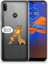 GSM Hoesje Motorola Moto E6 Plus Telefoonhoesje met Naam Giraffe