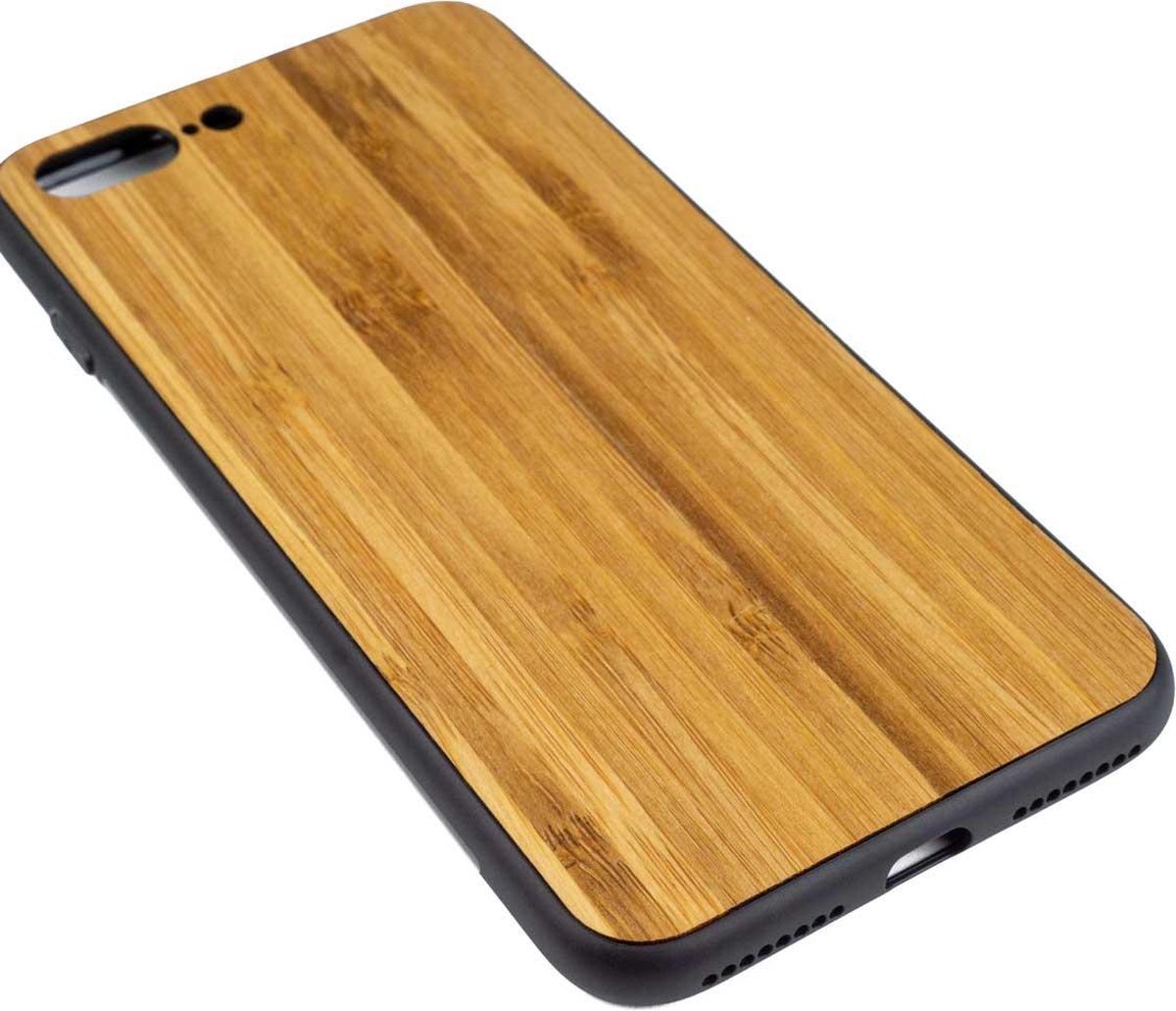 Houten Telefoonhoesje Iphone 8 PLUS - Bumper case - Bamboe