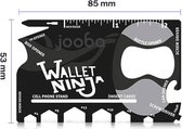 WALLET NINJA | Wallet Ninja Creditcard Tool | Multifunctionele Pas | 18-IN-1 | Multitool Pas | Tool Credit Card Formaat - 18 in 1 | Voor in je portemonnee Multitool Pas | Kerst kad