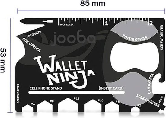 WALLET NINJA | Wallet Ninja Creditcard Tool | Multifunctionele Pas |  18-IN-1 |... | bol.com