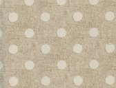 Tafellaken - Tafelzeil - Tafelkleed - Met Reliëf - Geweven kwaliteit - Soepel - Dots - Stippen - Beige - 140 cm x 280 cm