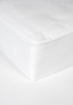 Ambianzz Bedding - Waterdichte Molton Hoeslaken voor Matras - Katoen (stretch) - 90x220 + 30 cm - Wit