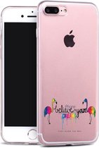 Apple Iphone 7 Plus / 8 Plus transparant siliconen hoesje - Believe in your dreams