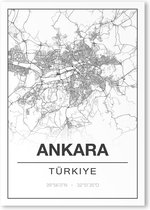 Poster/plattegrond ANKARA - 30x40cm