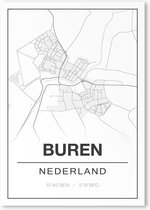 Poster/plattegrond BUREN - 30x40cm