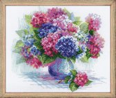 kruissteek set hortensia 35x30cm