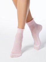 Stijlvolle sokken gebreid design, lichtroze, maat 36-37 (23), 2-paar/set.