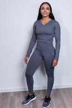 MFIT - Booty schaper 2.0 sportlegging - High waist - Ice Grey + GRATIS mondkapje