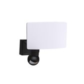 B.K.Licht - Buitenlamp - met bewegingssensor - bouwlamp - wandlamp buiten - schijnwerper - floodlight - buitenverlichting - tuin - IP44 - zwart