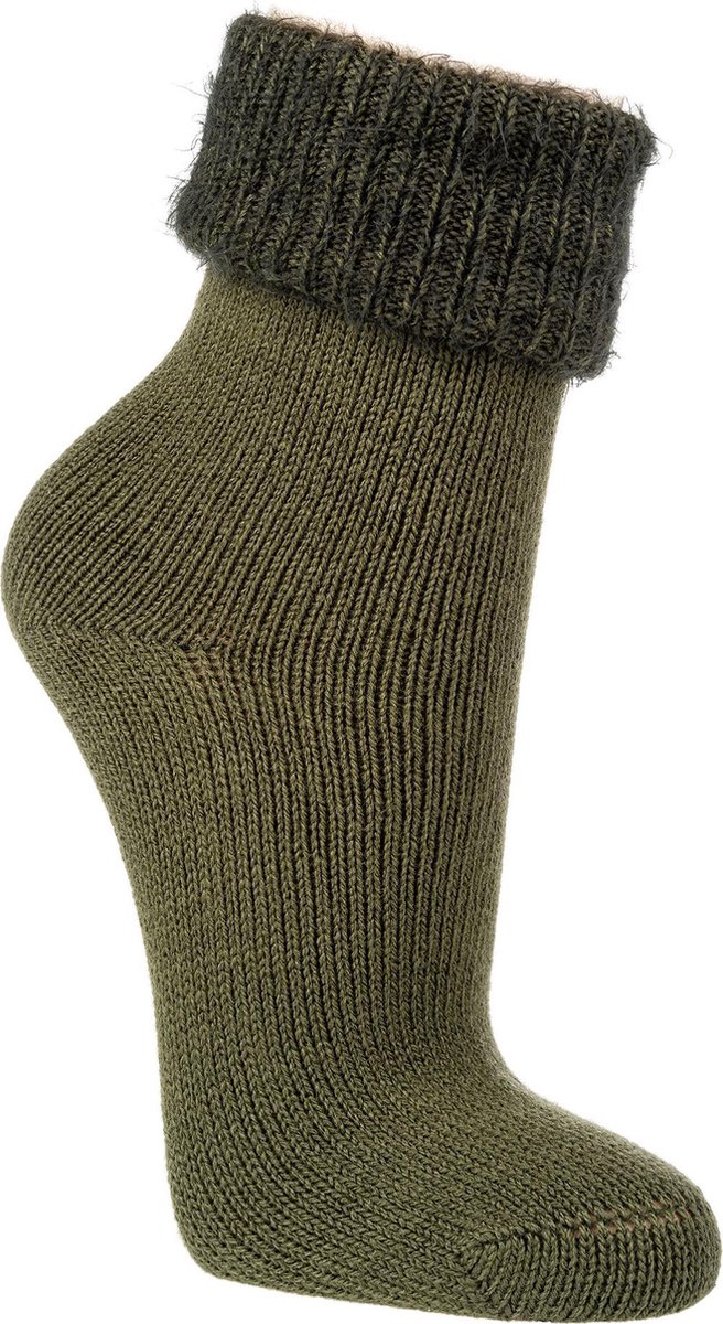 Topsocks fluffyboord sokjes-olijf-39-42 kleur: olijf maat: 39-42