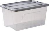 IRIS New Topbox opbergbox - 45L - 3 stuks - Kunststof - Transparant/Silver