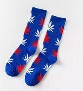 Chaussettes Weed - Chaussettes Cannabis bleu-blanc-rouge Taille unisexe Taille unique