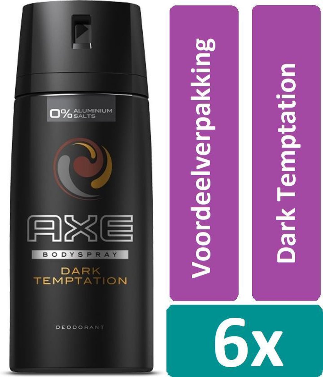 Goedkoopste Axe - Deodorant - Spray - Dark Temptation - 48h - 150ml x 6