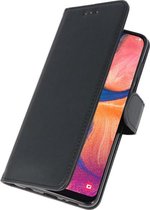 Samsung A20 E - Zwart - Bookcase Samsung A20 E - Flipcase - Telefoonhoesje Samsung SM-A202F - walletcase - pasjes