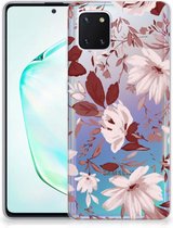 Coque Téléphone pour Samsung Galaxy Note 10 Lite Housse TPU Silicone Etui Fleurs Aquarelle