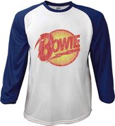 David Bowie Raglan top -M- Smoking Wit/Blauw