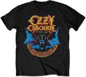 Ozzy Osbourne Heren Tshirt -XL- Bat Circle Zwart