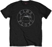 Pink Floyd Heren Tshirt -L- Circle Logo Zwart