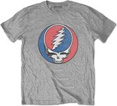 Grateful Dead - Steal Your Face Classic Heren T-shirt - M - Grijs
