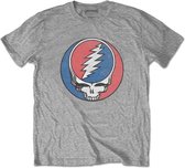 Grateful Dead Heren Tshirt -M- Steal Your Face Classic Grijs