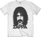 Frank Zappa - Big Face Heren T-shirt - S - Wit