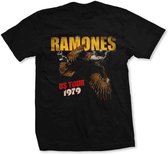 Ramones Heren Tshirt -S- Tour 1979 Zwart