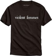 Violent Femmes Heren Tshirt -M- White Vintage Logo Zwart