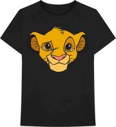 Disney The Lion King Heren Tshirt -L- Lion King - Simba Face Zwart