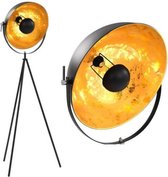 DRIEPOOT EXTRA LARGE - VLOERLAMP - GOUD - ZWART - ANTRACIET - STUDIOLAMP - INDUSTRIEEL