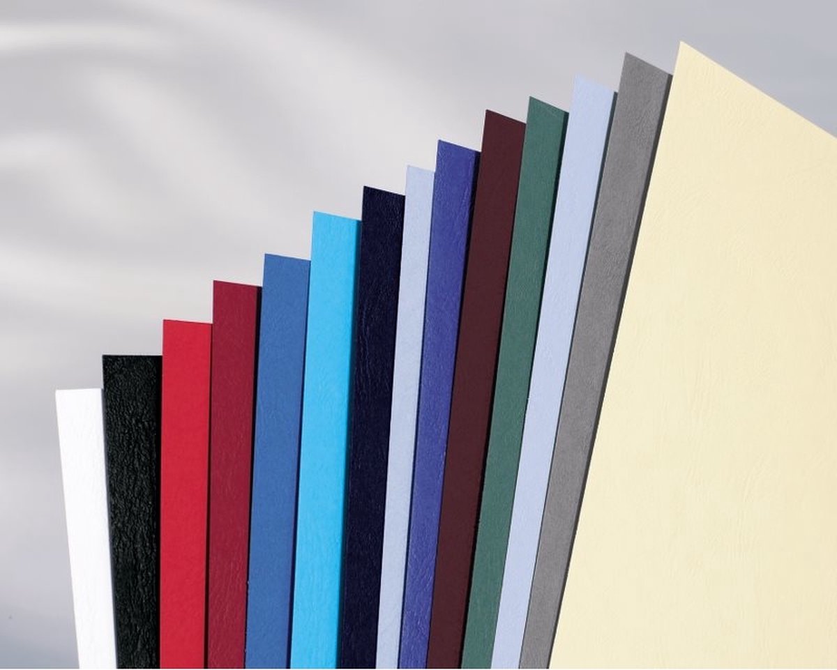 GBC LeatherGrain Bindomslagen A3 250 grams Zwart (100)