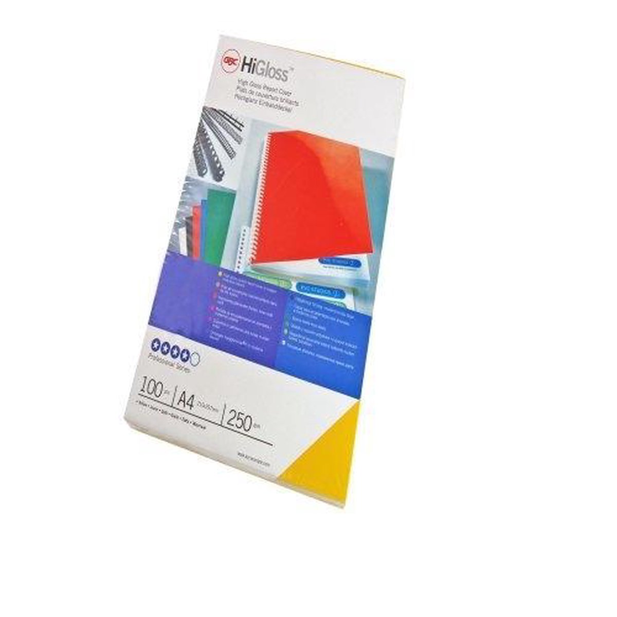 Couverture pour reliure HiGloss - format A4 - 250 g/m2 - blanc