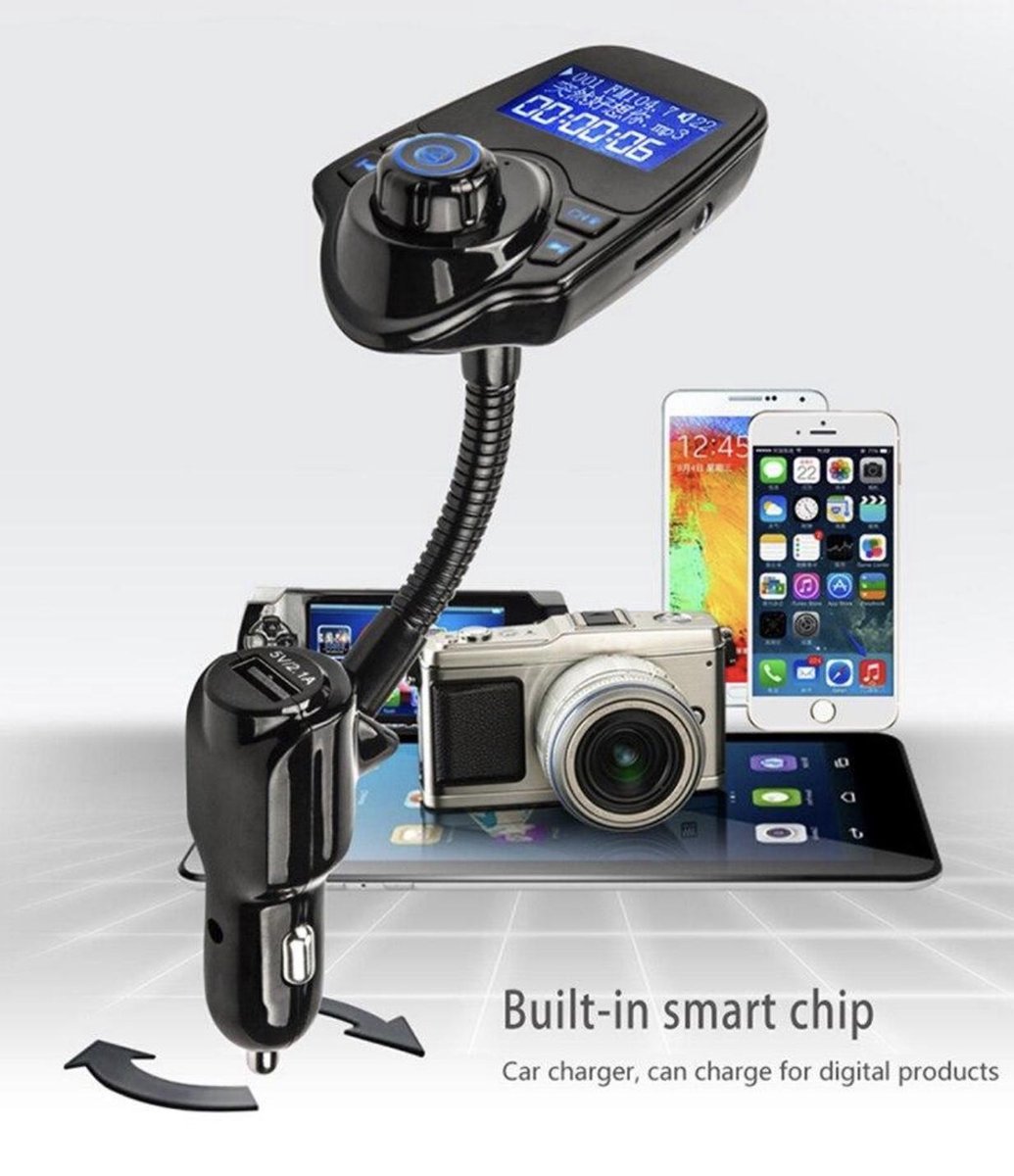 Bluetooth FM Transmitter T10 voor in de auto ZT Handsfree bellen