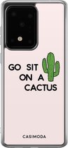 Samsung S20 Ultra hoesje siliconen - Go sit on a cactus | Samsung Galaxy S20 Ultra case | multi | TPU backcover transparant