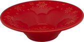 Servies Snowflakes Rood - Diep bord - Set van twee stuks - Bordallo Pinheiro