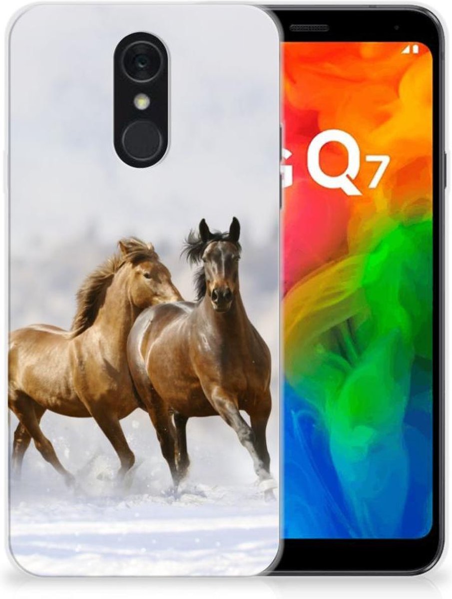 LG Q7 TPU Hoesje Paarden