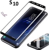 Samsung S10 Glazen screenprotector Samsung Galaxy 3D Screen beschermende Glas explosieveilige gehard glas Cover Film Zwart