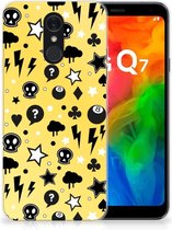 LG Q7 Silicone Back Case Punk Yellow