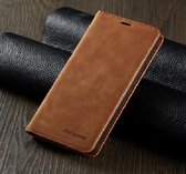 Luxe PU leren Bookcase voor Samsung Galaxy S10 Plus (S10+) | Hoogwaardig Leren Hoesje | Lederen Wallet Case | Telefoonhoesje | Kaarthouder | Portemonnee | Bruin