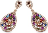 Velini jewels -EA6555P -Oorbellen -925 Zilver rosé -Gekleurde Cubic Zirkonia