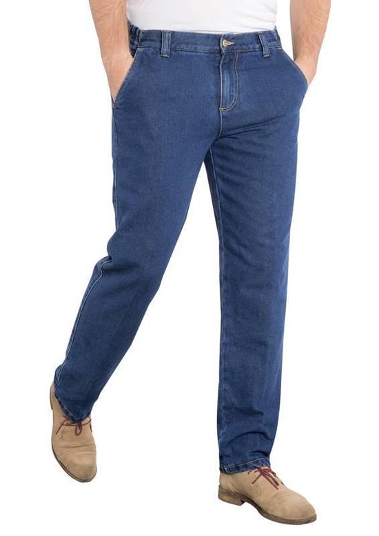 Thermo jeans herenbroek blauw met flanellen voering maat 58