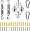 4gardenz 24-delige RVS schaduwdoek montageset / zonnedoek montage 6mm