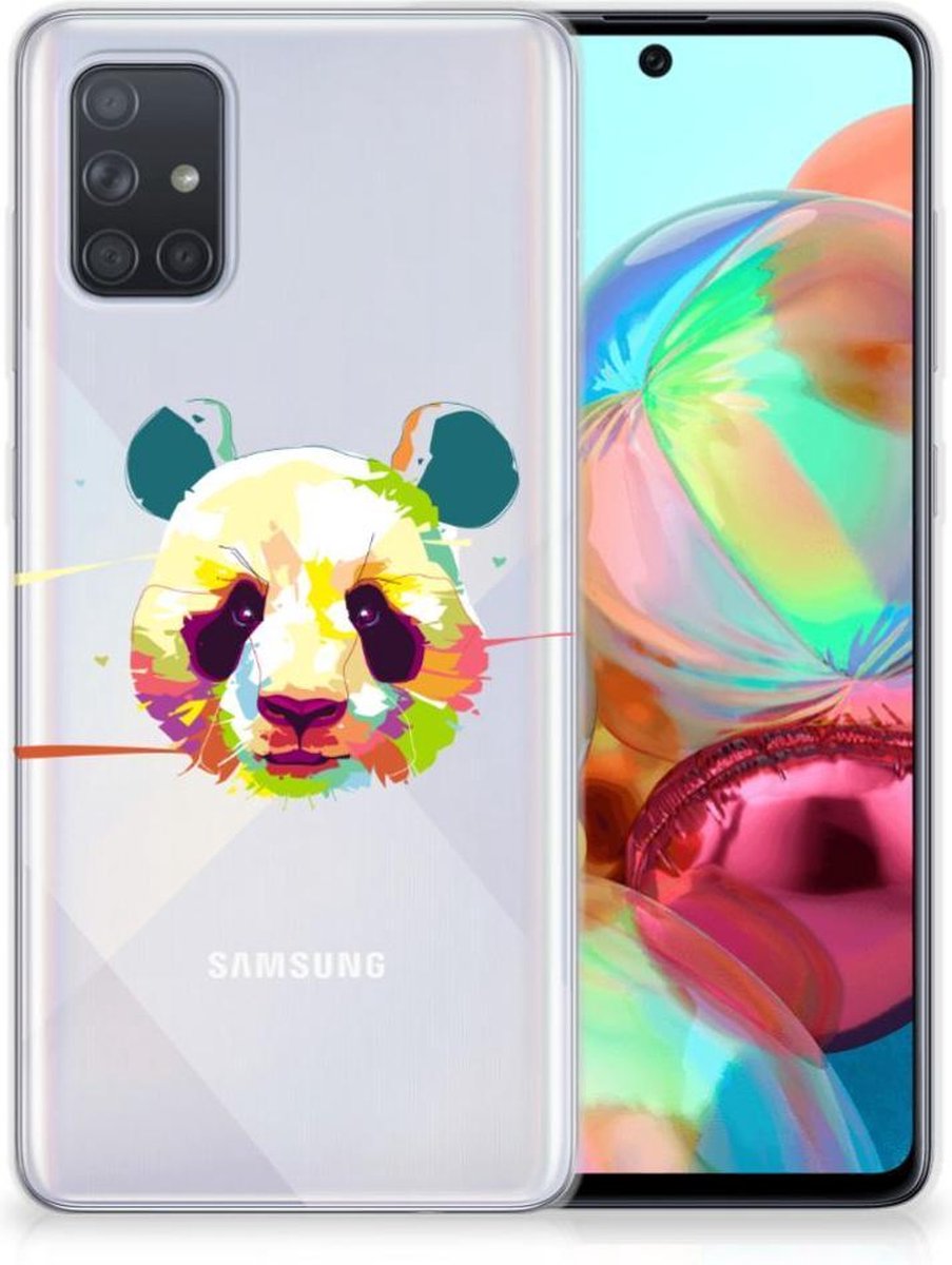 Samsung Galaxy A71 Telefoonhoesje met Naam Panda Color