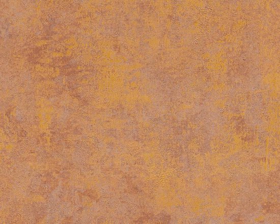 Surichinmoi Luchtvaartmaatschappijen het einde STRUCTUUR BEHANG - Bruin Goud Metallic Oranje - AS Creation New Walls  "Livingwalls" | bol.com