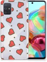 Geschikt voor Samsung Galaxy A71 TPU bumper Hearts