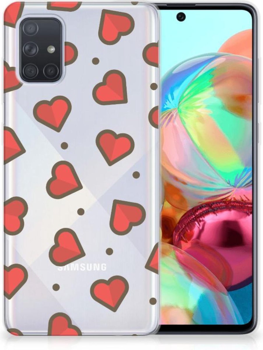 Samsung Galaxy A71 TPU bumper Hearts